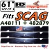For SCAG COPPERHEAD 3-PK 61" HD SCAG CHEETAH TURF TIGER