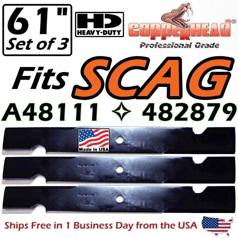 For SCAG COPPERHEAD 3-PK 61" HD SCAG CHEETAH TURF TIGER