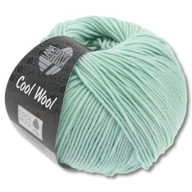 Frida's Wollhaus Lana Grossa 50 g Cool Wool Merino Wool Yarn Crochet Knitting 38 Colours (2030 | Light Turquoise)