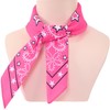 TWAYFEL Hot Pink Bandana Scarf with Star and Pattern Single