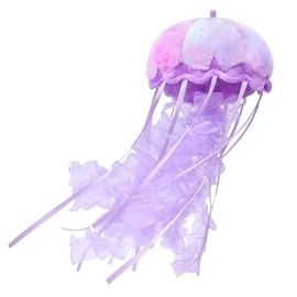 RLOMUTE Colorful jellyfish Plush Toy Realistic Stuffed Sea Animal Super Soft Cute Birthday Companions Bedroom Car Home Decor Collectible Gift for kids Boys Girls 5.9 Inch purple
