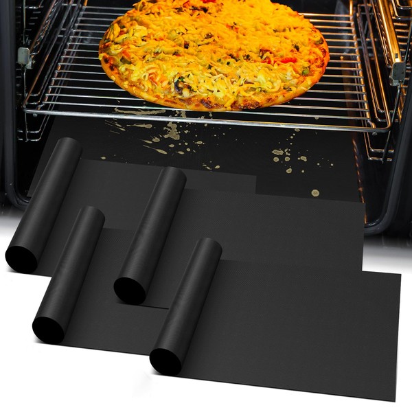 4Pack Oven Liners for Bottom of Electric Gas Oven, Thick