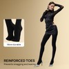 MANZI Microfibre Tights for Women, Semi Opaque Solid Colored Footed