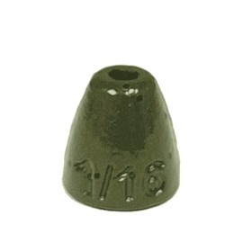 Reaction Tackle Lead Worm Weight 1/16 oz Green Pumpkin (25-Pack)