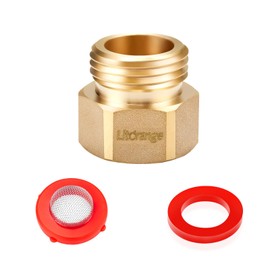 Litorange 1 Pack Lead-Free Hose Bib Adapter, 1-1/16" Fine Thread Female x 3/4 GHT Male Backflow Preventer Adapter with Washers for U.S. Standard Arrowhead Hose Bibs & Vacuum Breaker Faucet Fitting
