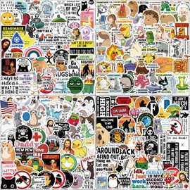 200Pcs Funny Meme Stickers, Classic Sarcastic Meme Stickers, Waterproof Vinyl Graffiti Decals for Laptop Skateboard Bicycle, Teens and Adults