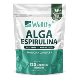 🌿💊 Wellthy Espirulina 120 Cáps | Energía, Defensas & Vitalidad 💪🌍