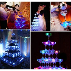 Emivery Waterproof Led Ice Cube, Multi Color Flashing Glow in The Dark LED Light Up Ice Cube for Bar Club Drinking Party Wine Wedding Decoration(12 Pcs)
