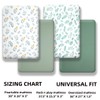 4 Pack Sage Green Fitted Nursery Sheets Neutral Unisex Baby