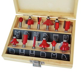 Faithfull RBS12 Tungsten Carbide Router Bit Set in Carry Case (12 Pieces)