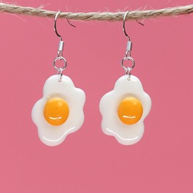 Fried Egg Earrings Dangle Earrings Food Kitchen Earrings for Women Kitchen Cooking Jewelry Gifts