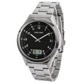 Zeit-Bar Men's Radio-Controlled Watch with Date and Second Display, Modern
