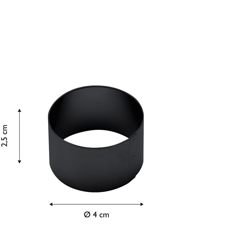 Echtwerk 4 Piece Stainless Steel Napkin Ring Set Black Edition