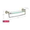 DELTA Cassidy 18 inch Glass Shelf With Towel Bar, Stainless,