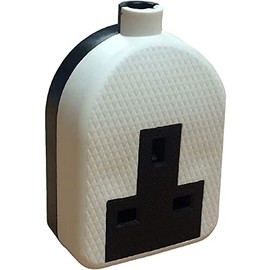 White High Impact Extension Single Socket / Heavy Duty Electrical 1 Gang