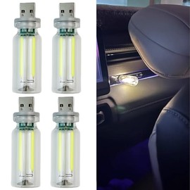 poteital Dimmable USB Touch Control Led Lights, Glass Car Led Lights Interior, Warm White Interior Car Lights, Retro Led Night Light Ambient Lighting, USB Mood Lamp for Bedroom Hallway