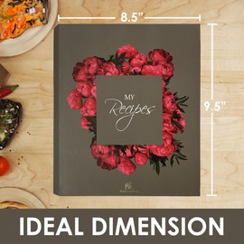 Bond's Good Life Recipe Binder- Recipe Book For Own Recipe, Binder With Plastic Sleeves, Full Page Recipe Journal, Aesthetic, Write Your Specialty - 9"x 12"