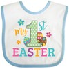 inktastic My 1st Easter Baby Bib White and Blue 28022
