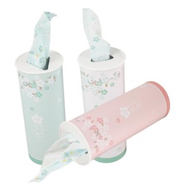 BIUDECO 3pcs Car Tissue with Round Holder Portable Travel Cylinder Tissue Tubes for Car Home and Office Durable Paper Towels for Easy Replacement and Organizing