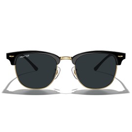 MERRY'S Classic Square Semi-Rimmed Polarized Sunglasses for Men Women S6016