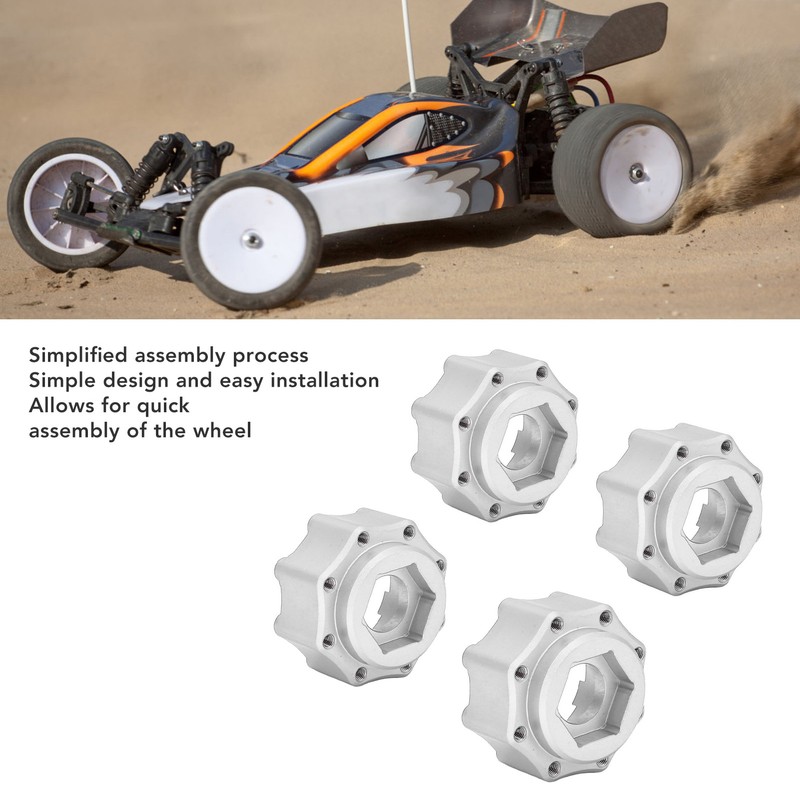 4pcs 17mm Hex Adapter Professional Aluminum Alloy Fine Machined 3.8