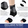 NEENCA Compression Sleeve,Foot Support,Relieves Achilles Tendonitis, Joint Pain.Grey Black M