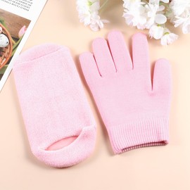 Healeved 2pair Gel Spa Moisturizing Gloves and Socks Softening Dry Hydrating Treatment for Hands and Feet for Self-care and