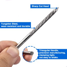 LSTOPGO Tire Reamer Drill Bit,Tungsten Steel Tire Repair Burr Drill Bit, 3 Pack Wire Cutter Reamer Drill,Tire Repair Drill Insert Tool Automobile Car Tool (3 mm 4.5 mm 6 mm)