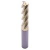 1/2" Solid Carbide Square Long End Mill - ZrN Coated,