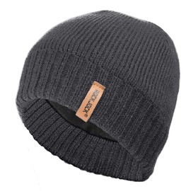 RockJock STORMACTIVE Mens Waterproof Windproof Classic Warm Beanie Hat-CHARCOAL