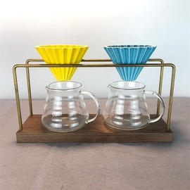 Goodening Origami Filter Cup,Ceramic Pour Over Coffee Maker, Non-Electric Pour Over Coffee Dripper, Easy Manual Brew Maker for Home, Cafe, Camping, Coffee Gifts (Black)