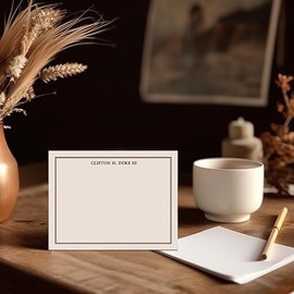 Modern Pink Paper Juego de papelería personalizada para hombres para niños, notas de agradecimiento personalizadas para niños, tarjetas de notas perso