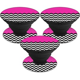 MightySkins Skin Compatible with PopSocket PopSocket - Hot Pink Chevron | Protective, Durable, and Unique Vinyl Decal wrap Cover | Easy to Apply, Remove, and Change Styles | Made in The USA