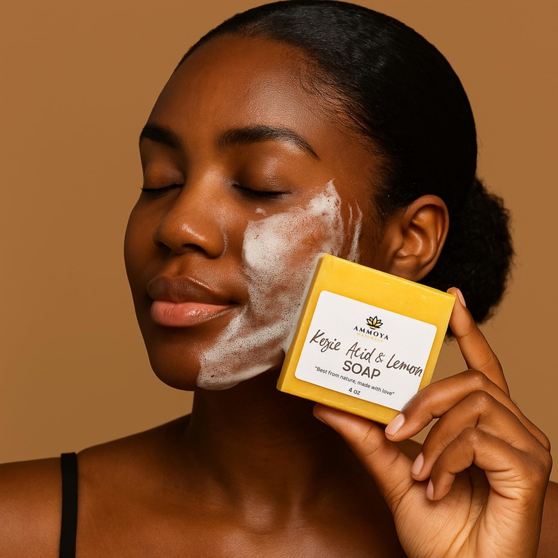 Ammoya Naturals Revitalizing Lemon Soap – Kojic & Turmeric Goat
