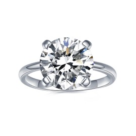 IMOLOVE Moissanite Solitaire Engagement Ring for Women, Women's Engagement Rings Moissanite Promise Rings 1CT D Color VVS1 Clarity Wedding band 925