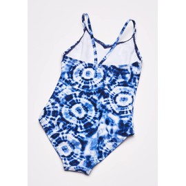 Kanu Surf Daisy Beach Sport - Traje de baño de 1 Pieza para niña, Groovy Denim Azul, 14