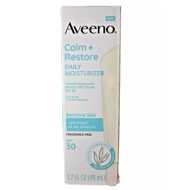 Aveeno Calm Restore Daily Moisturizer Broad Spectrum SPF 30 1.7 FL OZ Exp 05/25