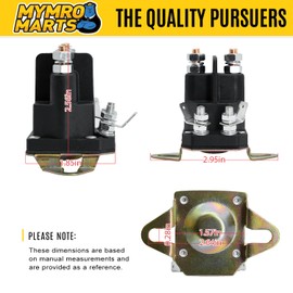 MYMRO 117-1197 784-1221-210 12V Starter Solenoid Compatible for Exmark Lawn Boy Toro Z Mower 1-513075 104-3189 212655 28-4210 47-1910, 4 Terminal DC Lawn Mower Solenoid