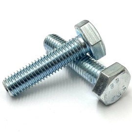RADSO UNF 5/16 Inch - 24 TPI - High Tensile Grade 5 Steel Hexagon Set Screws (8.8 Grade Equivalent), Fully Threaded Imperial Bolts with Fine Thread, Bright Zinc Plated (5/16 x 1") - Pack of 4