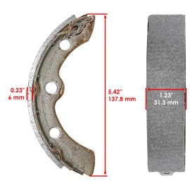 Caltric Brake Shoe for EZGO 23364G1 23355G1 27251G01 1 Set of Short Shoe