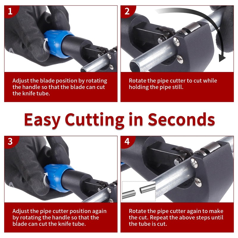 Sharp-tec 4-30mm Pipe Cutter, Adjustable Tube Cutter with Aluminum Alloy