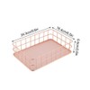 Regun Small Wire Basket, Rose Gold Metal Storage Basket, Desktop