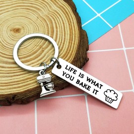 Ciyumu Baker Gift Baking Keychain Gifts for Baker Bake Lover Gift Culinary Student Gifts Culinary School Graduation Gift Bake Lover Keychain Gift Pastry Chef Gifts for Women Keychain