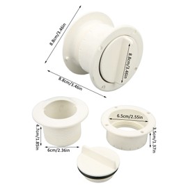 Boat Drain Valve for Boats, Self-lancing Cockpit Mounted Mud Valve for Boats, for Yachts, Kayaks, Deck Drainage, Ship Floor Drainage