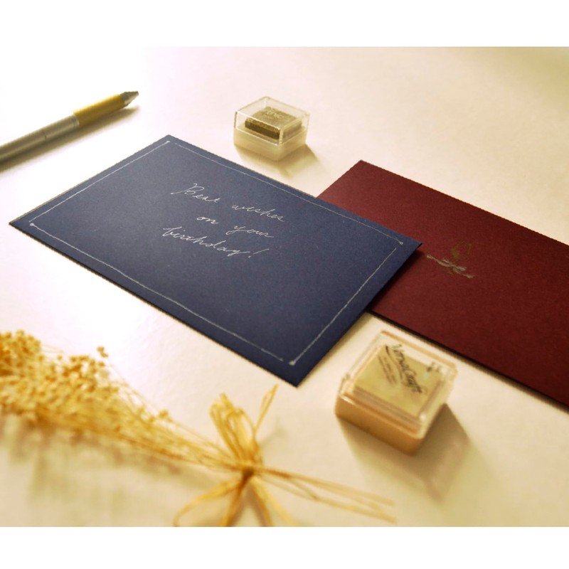 Sasagawa 16-72044 2 Envelopes Taka Seal Paletta Indigo, 1 Bag,