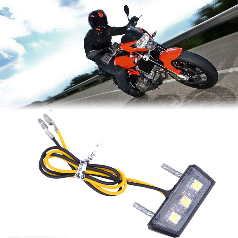 Greluma 1 x Motorcycle License Plate Light 3 SMD LED