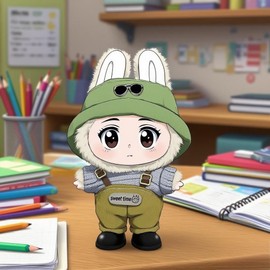 WSDAIWLS Adorable 17 cm Doll Clothes Outfit with Designer Details- Soft 6.7 inch Doll Original for Clothes for Your Plush Companion(No Dolls No Shoes