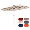 Tangkula 13 FT Large Patio Umbrella w/LED Solar Lights, Crank