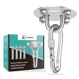 Poprkdre Ceiling Hook, Hanging Chair, Stainless Steel Punch Bag, Ceiling Bracket up to 400 kg, Heavy Duty Ceiling Hook for Hanging Chair, Hammock, Punch Bag, Sling Trainer, Yoga Towel, Awning, Nest