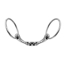 Equine Smile ES0079 ErgoBit Water Snaffle Bit Double Broken Anatomically Shaped Mouth Friendly Stainless Steel Ring Diameter 65 mm Bit Thickness 14 mm (13.5 cm)